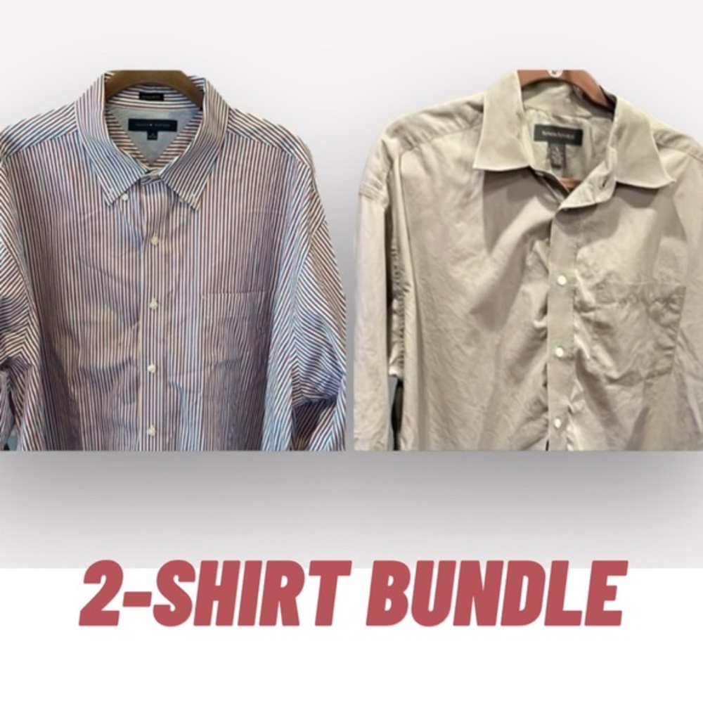 🕺🥑Tommy Hilfiger & Banana Republic button down shirts casual striped